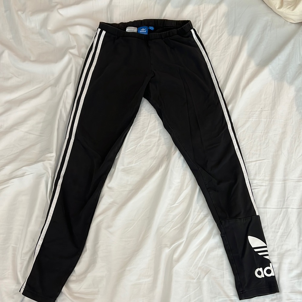 Adidas logo 3 stripe leggings